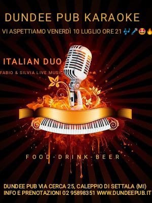 DUNDEE PUB KARAOKE 10 LUGLIO